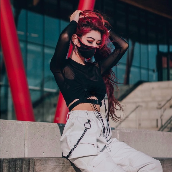 Black Long Sleeve Women's Top - Picture 4 of 4